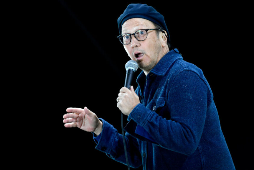 VENTURA, CALIFORNIA - AUGUST 28: Rob Schneider performs onstage during the 'Comedy in Your Car's' drive-In concert at Ventura County Fairgrounds and Event Center on August 28, 2020 in Ventura, California. Due to ongoing coronavirus social distance restrictions, drive-in concerts have become a popular way for fans to experience live music (Photo by Frazer Harrison/Getty Images)