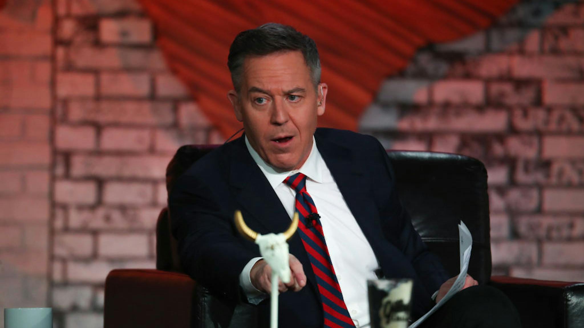 Fox News Channel’s “Gutfeld!” Live In Dallas DALLAS, TX - FEBRUARY 22: Fox News host Greg Gutfeld speaks during Fox News Channel's "Gutfeld!" Live In Dallas at Gilley's Dallas on February 22, 2022 in Dallas, Texas. (Photo by Omar Vega/Getty Images)