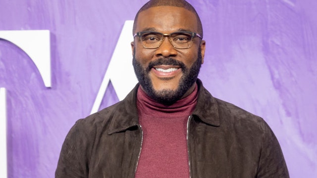 Tyler Perry attends the world premiere of Tyler Perry's 'A Madea Homecoming' at Regal LA Live on February 22, 2022 in Los Angeles, California.