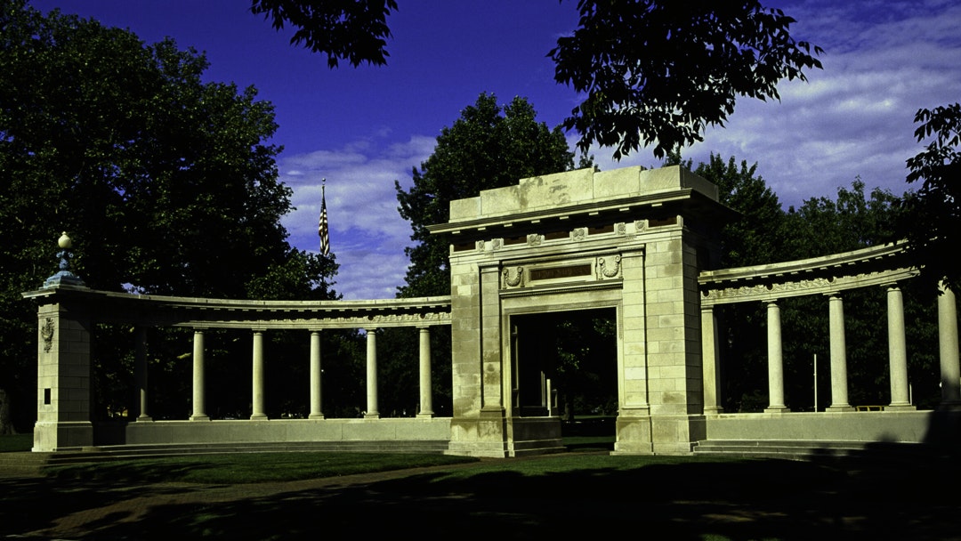 Memorial Arch, Oberlin College - stock photo