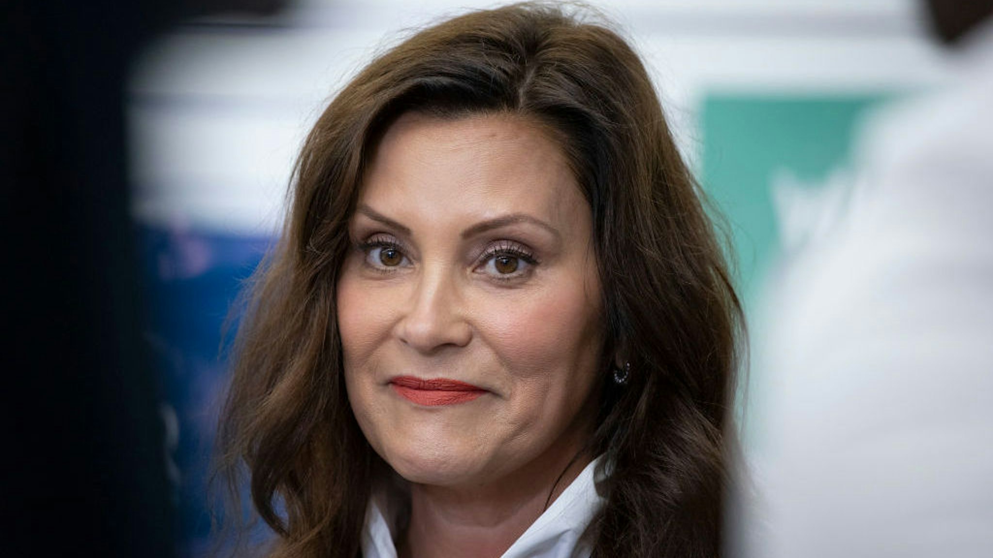 GRAND RAPIDS, MI - AUGUST 02: Michigan Governor Gretchen Whitmer meets with volunteers for canvass kickoffs on Michigan Primary Election Day on August 2, 2022 in Grand Rapids, Michigan. Today’s Midterm Primary Election will determine which one of five Michigan republican gubernatorial candidates will run against Governor Whitmer, a democrat, in the upcoming November Midterm General Election. Photo by Bill Pugliano/Getty Images)