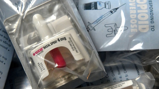 Naloxone, packaged with instructions, is one of the items given out by the Baltimore Harm Reduction Coalition outreach workers