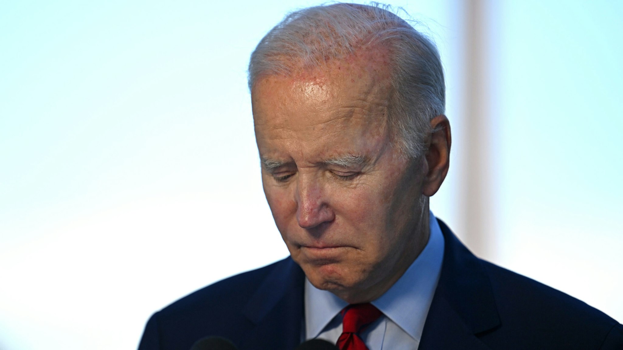 US President Joe Biden after speaking from the Blue Room Balcony of the White House in Washington, D.C, US, on Monday, Aug. 1, 2022. A US counterterrorism operation in Afghanistan over the weekend killed the leader of al-Qaeda, Ayman Al-Zawahiri, Biden announced.
