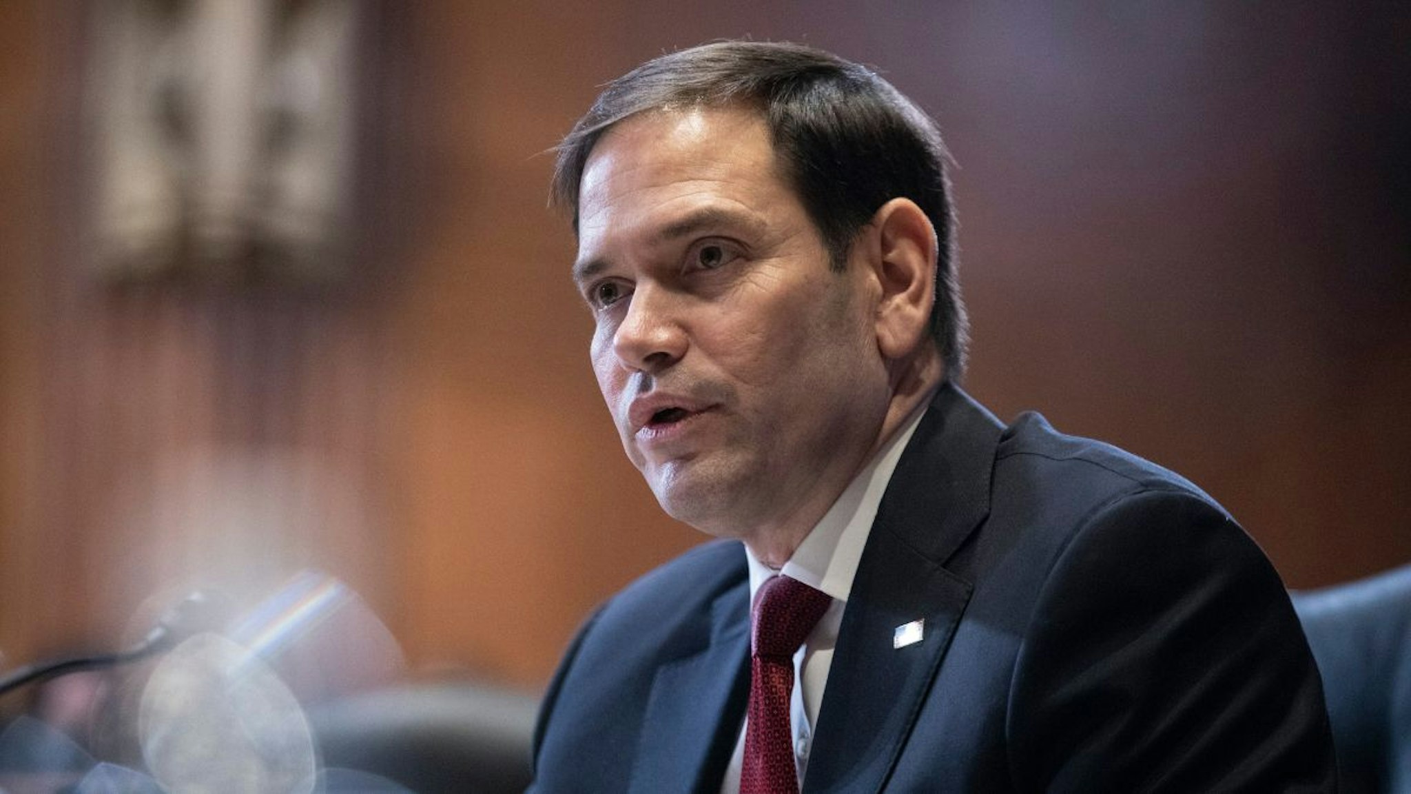 Sen. Marco Rubio (R-FL) speaks during a Senate Appropriations Subcommittee on Labor, Health and Human Services, Education, and Related Agencies hearing on Capitol Hill on May 17, 2022 in Washington, DC.