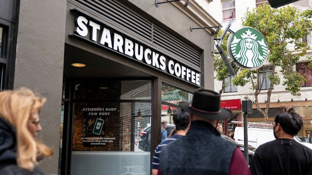 A Starbucks coffee shop in San Francisco, California, US, on Thursday, July 28, 2022.