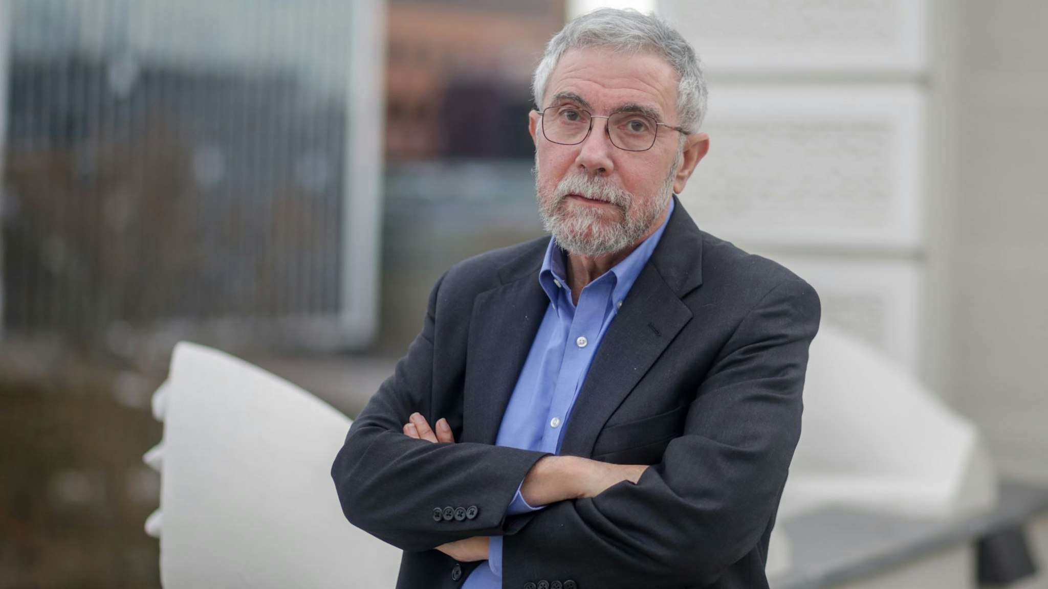 MADRID, SPAIN - FEBRUARY 17: The North American economist Paul Krugman, poses after an interview with Europa Press at the Rafael del Pino Foundation on February 17, 2020 in Madrid, Spain.