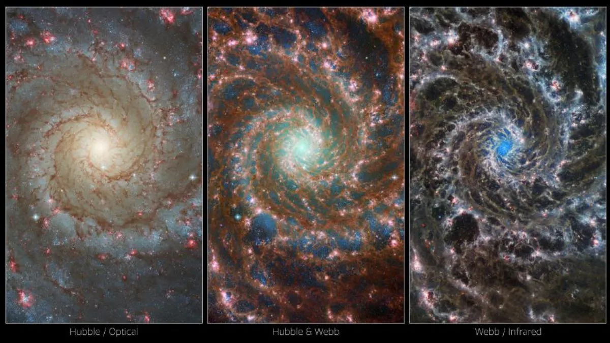 NASA Reveals New Phantom Galaxy Images Featuring Stunning Details