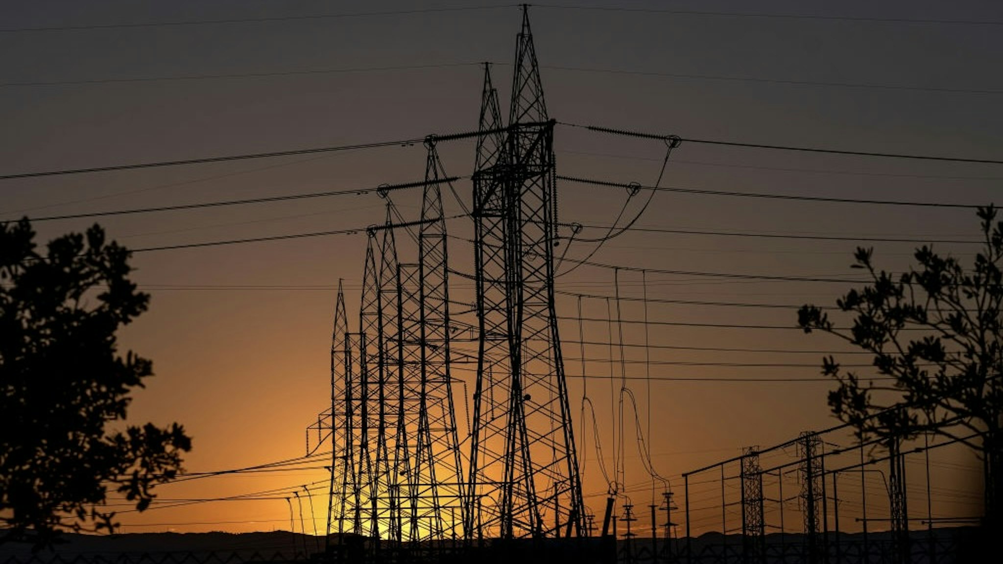 California Power Use To Hit Record During Heatwave Electrical transmission towers at a Pacific Gas and Electric (PG&E) electrical substation during a heatwave in Vacaville, California, US, on Tuesday, Sept. 6, 2022. California narrowly avoided blackouts for a second successive day even as blistering temperatures pushed electricity demand to a record and stretched the state's power grid close to its limits. Photographer: David Paul Morris/Bloomberg via Getty Images Bloomberg / Contributor