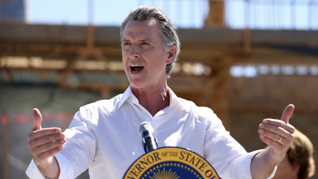 California Gov. Newsom Announces New Water Supply Actions Due To Climate Change ANTIOCH, CALIFORNIA - AUGUST 11: California Gov. Gavin Newsom speaks to reporters during a visit the Antioch Water Treatment Plant on August 11, 2022 in Antioch, California. California Gov. Gavin Newsom visited a desalination plant that is under construction at the Antioch Water Treatment Plant where he announced water supply actions that the state is taking to adapt to hotter, drier conditions caused by climate change. (Photo by Justin Sullivan/Getty Images) Justin Sullivan / Staff