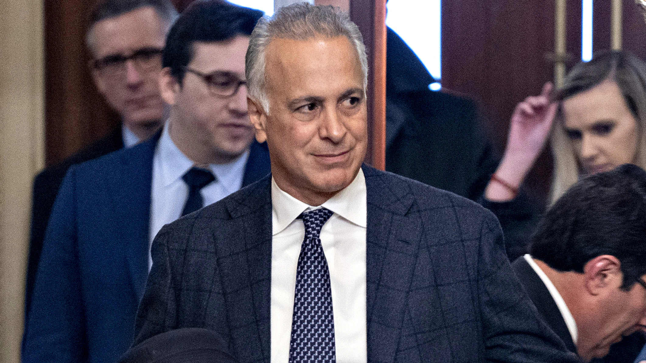 Eric Herschmann, partner at Kasowitz Benson Torres LLP, arrives at the U.S. Capitol in Washington, D.C., U.S., on Wednesday, Jan. 22, 2020. The Senate set the terms for President Donald Trump's impeachment trial, but not before Majority Leader Mitch McConnell and the president got a reminder that a small group of GOP senators can determine how it will play out.