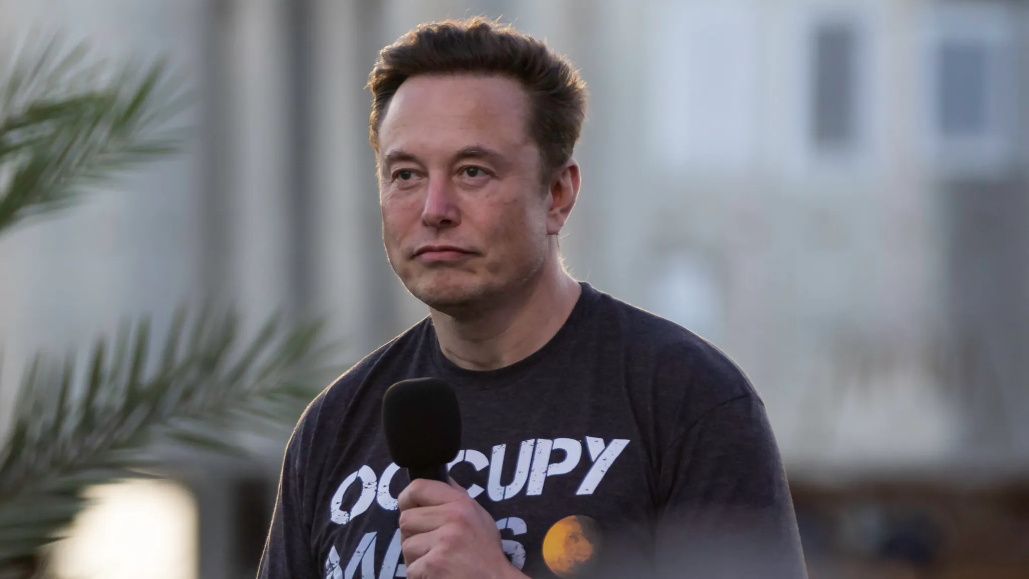 Elon Musk at SpaceX And T-Mobile Joint Event In Texas Elon Musk