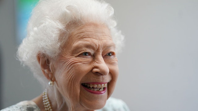 MAIDENHEAD, ENGLAND - JULY 15: Queen Elizabeth II smiles during a visit to officially open the new building at Thames Hospice on July 15, 2022 in Maidenhead, England.