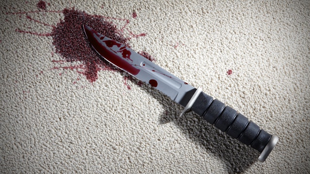 Bloody Knife - stock photo