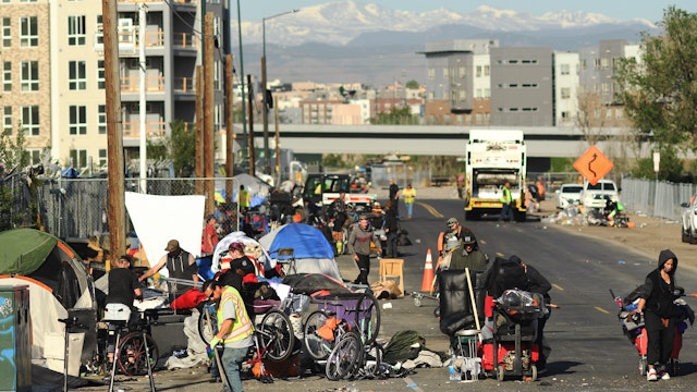 Denver plans to hand out guaranteed basic income to homeless trans and 'non-binary' people, as well as women amid an explosion of homelessness.