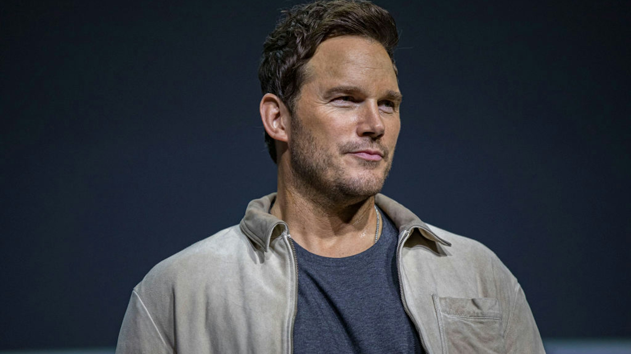 SAN DIEGO, CALIFORNIA - JULY 23: Chris Pratt speaks onstage at the Marvel Cinematic Universe Mega-Panel during 2022 Comic-Con International Day 3 at San Diego Convention Center on July 23, 2022 in San Diego, California. (Photo by Daniel Knighton/Getty Images)