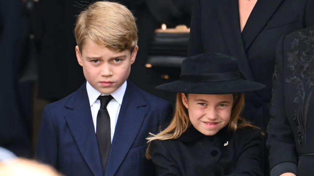 Princess Charlotte Helps Older Brother Prince George With Protocol At Queen’s Funeral