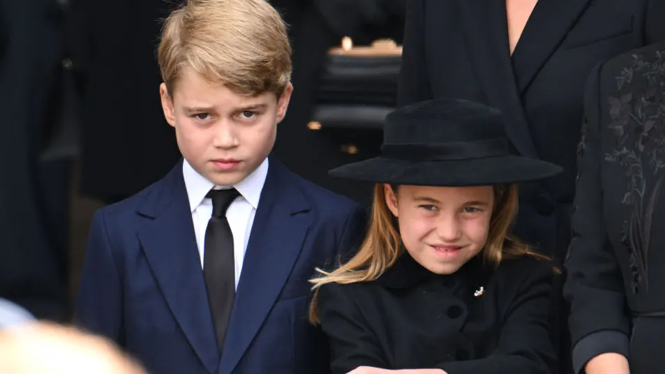 Princess Charlotte Helps Older Brother Prince George With Protocol At Queen’s Funeral