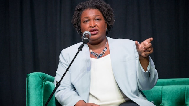 ATLANTA, GEORGIA - SEPTEMBER 19: Stacey Abrams speaks onstage during the Beautiful Noise Live Equality on the Ballot panel at Buckhead Theatre on September 19, 2022 in Atlanta, Georgia. (Photo by Marcus Ingram/Getty Images)