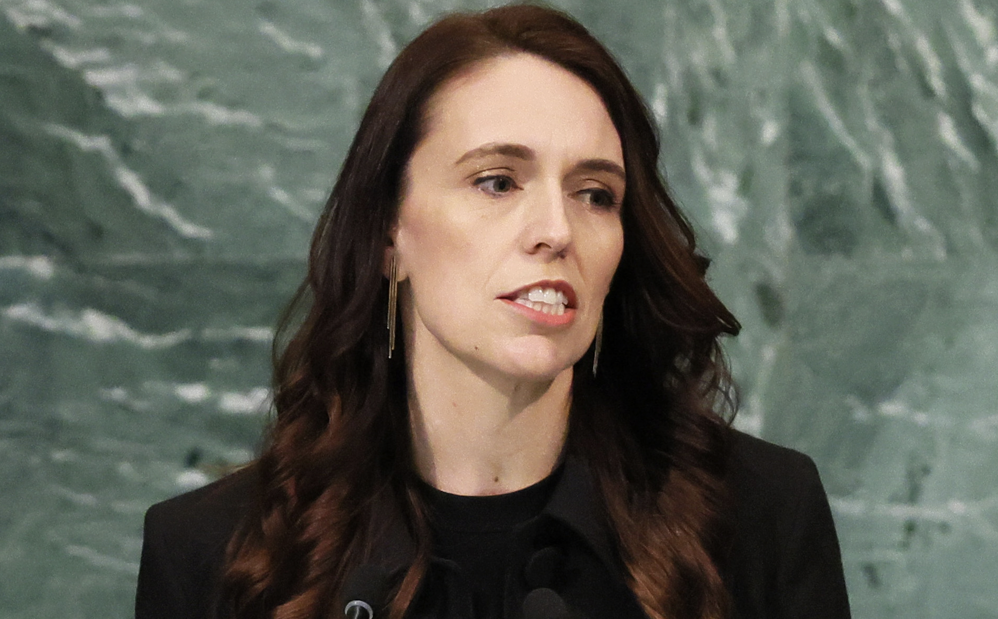NEW YORK, NEW YORK - SEPTEMBER 23: Prime Minister of New Zealand Jacinda Ardern speaks at the 77th session of the United Nations General Assembly (UNGA) at U.N. headquarters on September 23, 2022 in New York City. After two years of holding the session virtually or in a hybrid format, 157 heads of state and representatives of government are expected to attend the General Assembly in person.