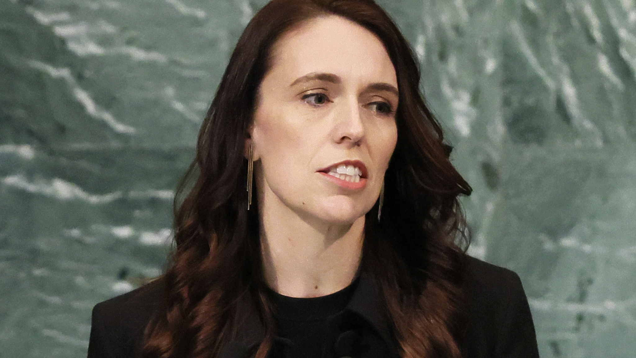 NEW YORK, NEW YORK - SEPTEMBER 23: Prime Minister of New Zealand Jacinda Ardern speaks at the 77th session of the United Nations General Assembly (UNGA) at U.N. headquarters on September 23, 2022 in New York City. After two years of holding the session virtually or in a hybrid format, 157 heads of state and representatives of government are expected to attend the General Assembly in person.