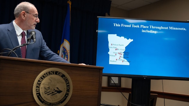 MINNEAPOLIS, MN. - SEPTEMBER 2022: U.S. Attorney Andrew Luger today announced a significant COVID-related fraud case based in Minnesota, Tuesday, September 20, 2022 Minneapolis, Minn.