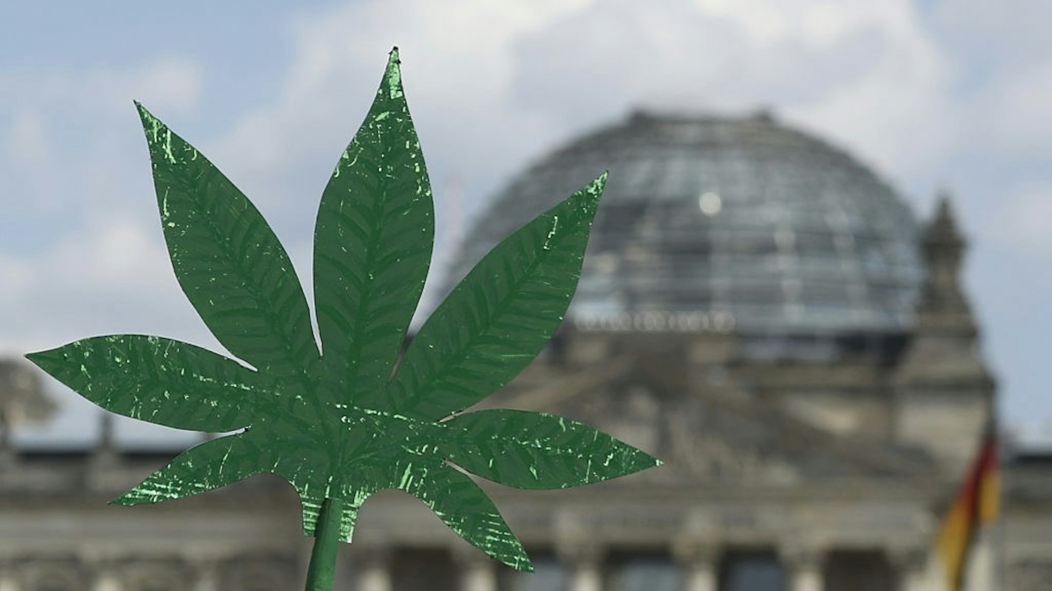 Berlin Hemp Parade 2016 BERLIN, GERMANY - AUGUST 13: Activists demanding the legalization of marijuana march past the Reichstag during the annual Hemp Parade (Hanfparade) on August 13, 2016 in Berlin, Germany. German proponents of cannabis legalization are hoping that the legalization in several states in the USA in recent years will increase the likelihood of legalization in Germany. (Photo by Sean Gallup/Getty Images) Sean Gallup / Staff