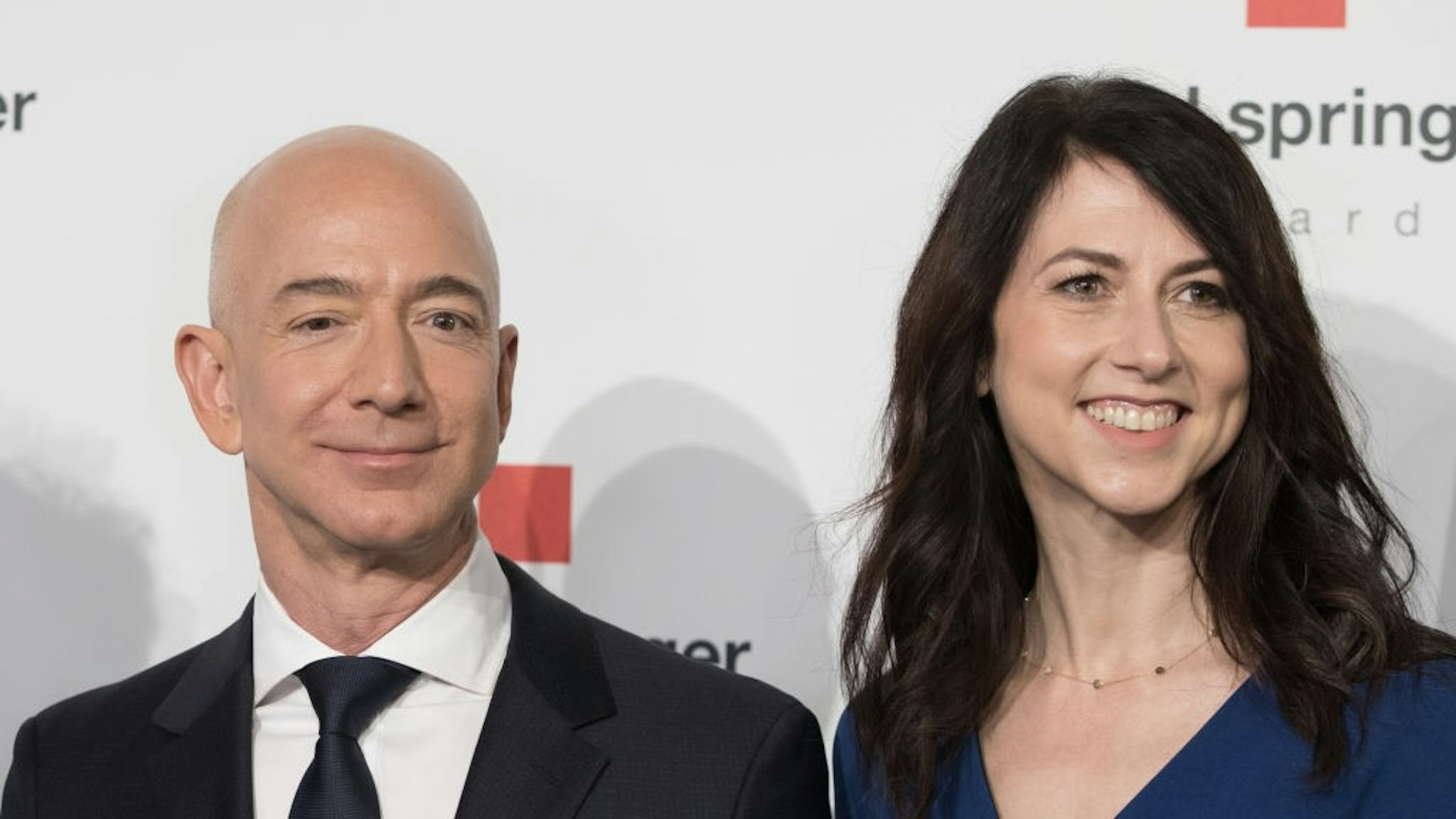 Axel Springer award ceremony 24 April 2018, Germany, Berlin: Head of Amazon Jeff Bezos and his wife MacKenzie Bezos arrive for the Axel Springer award ceremony. Bezos will be receiving the award later. Photo: Jörg Carstensen/dpa (Photo by Jörg Carstensen/picture alliance via Getty Images) picture alliance / Contributor