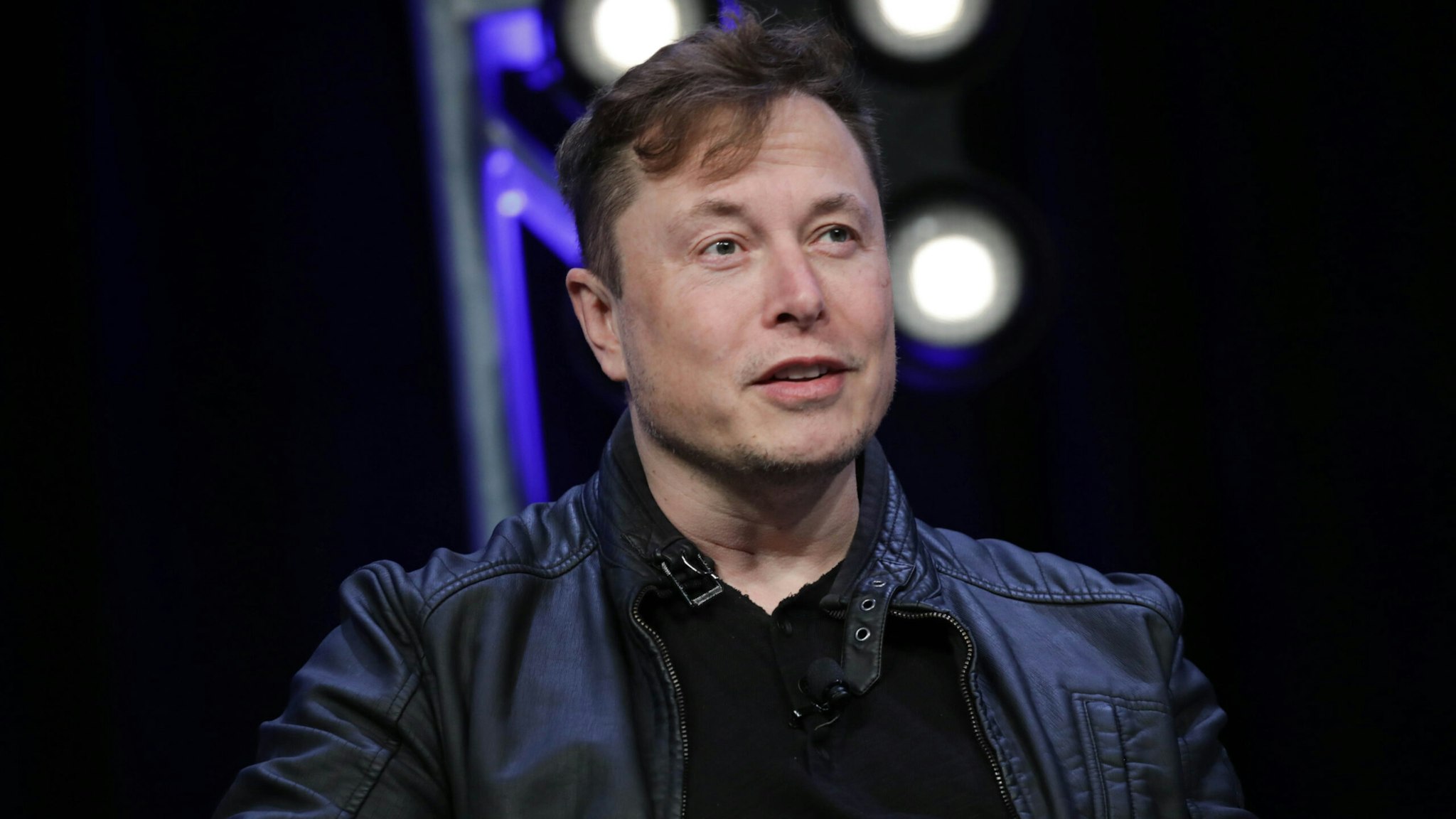 Elon Musk, Founder and Chief Engineer of SpaceX, speaks during the Satellite 2020 Conference in Washington, DC, United States on March 9, 2020.