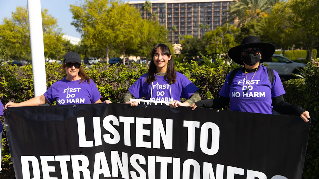 Parents Lead Protests Against The Medical Transition Of Minors Outside California Pediatrics Convention