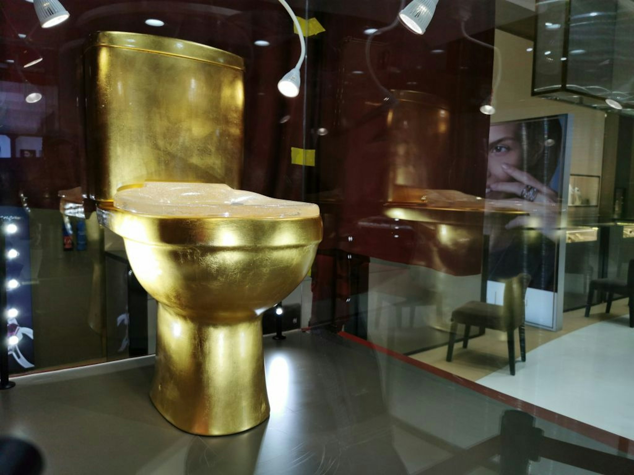 Golden toilet