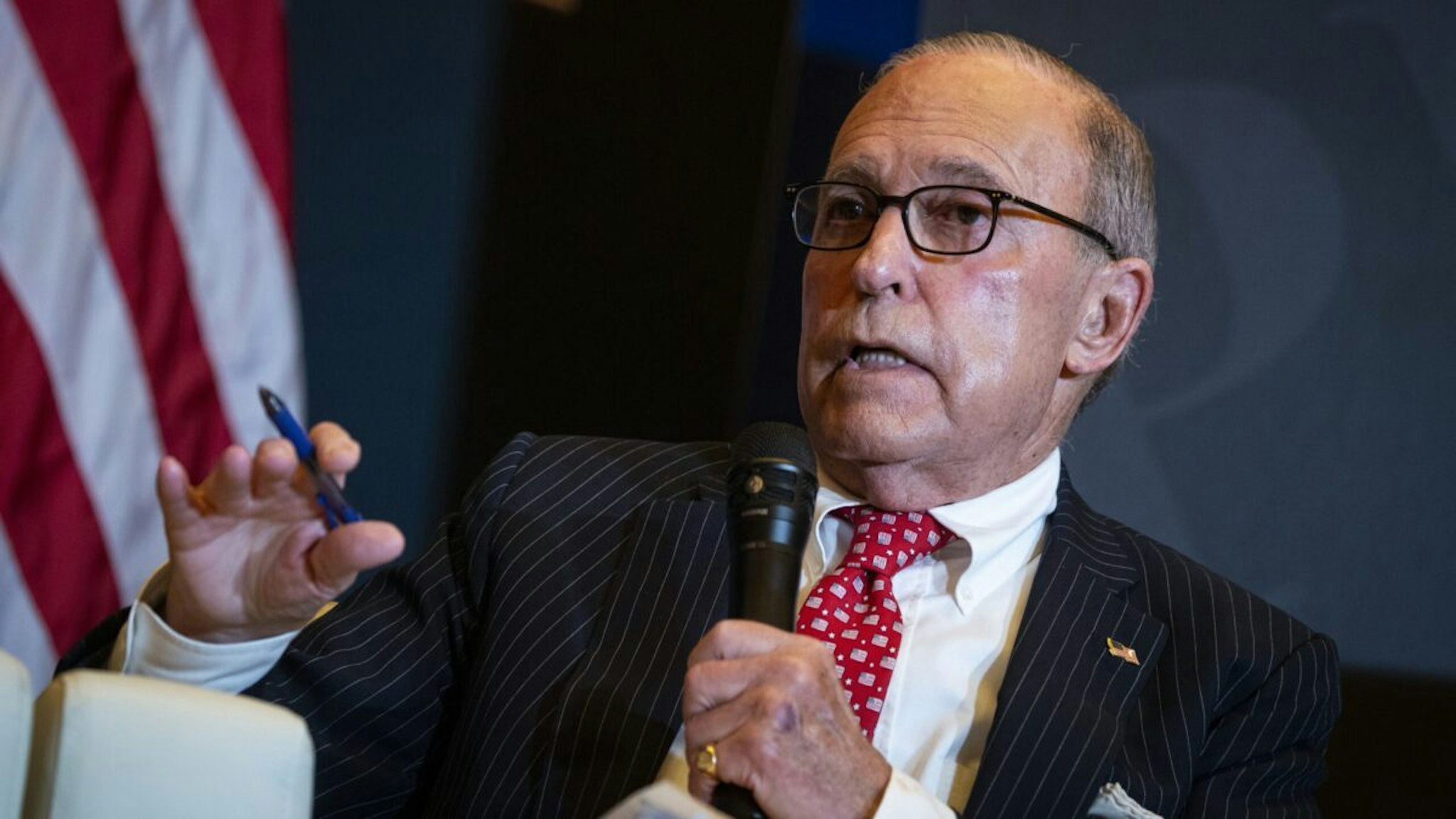 Larry Kudlow, former director of the US National Economic Council, speaks during the America First Policy Institute's America First Agenda Summit in Washington, D.C., US, on Tuesday, July 26, 2022.