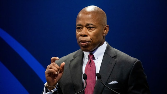 Eric Adams, mayor of New York, speaks during the Clinton Global Initiative (CGI) annual meeting in New York, US, on Tuesday, Sept. 20, 2022. For the first time since 2016, CGI will convene alongside the United Nations General Assembly. Photographer: Michael Nagle/Bloomberg via Getty Images
