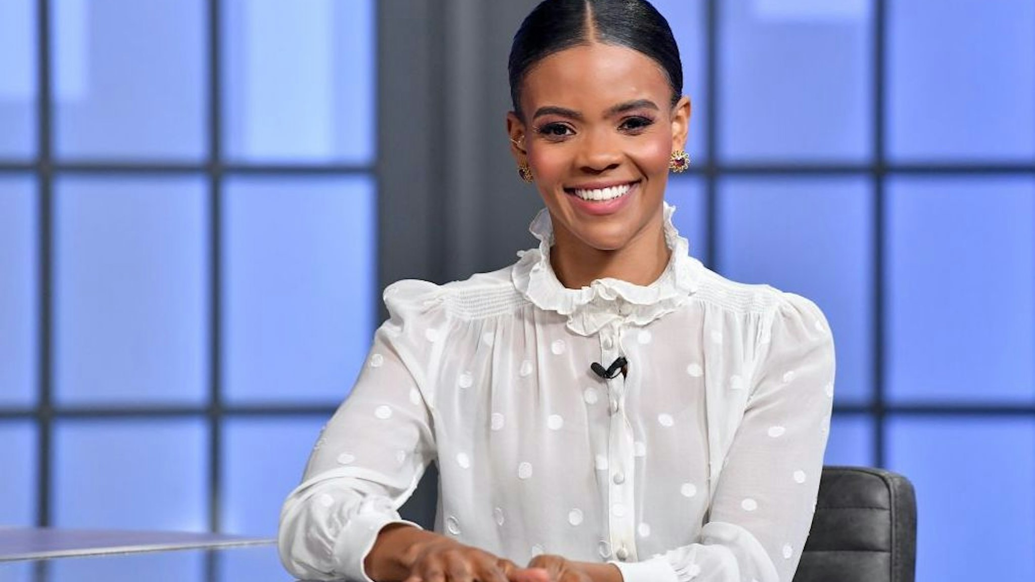 Candace Owens is seen on set of "Candace" on November 15, 2021 in Nashville, Tennessee.