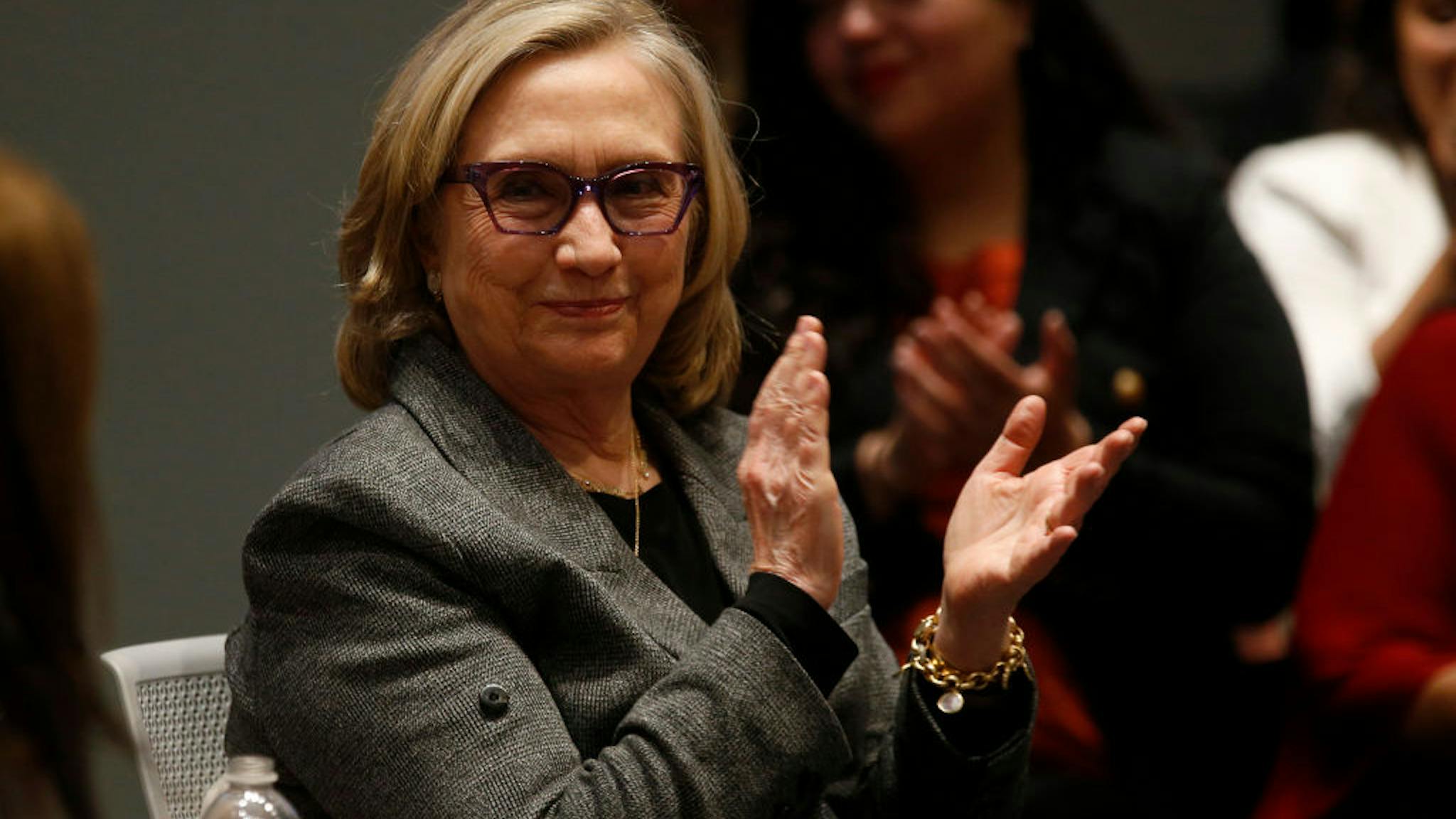 Hillary Rodham Clinton SAN FRANCISCO, CALIFORNIA - OCTOBER 13: Former U.S. Secretary of State Hillary Clinton reacts at a Planned Parenthood clinic event in San Francisco, Calif., on Thursday, Oct. 13, 2022. Clinton paid a visit to support abortion rights and California Proposition 1. (Jane Tyska/Digital First Media/East Bay Times via Getty Images)