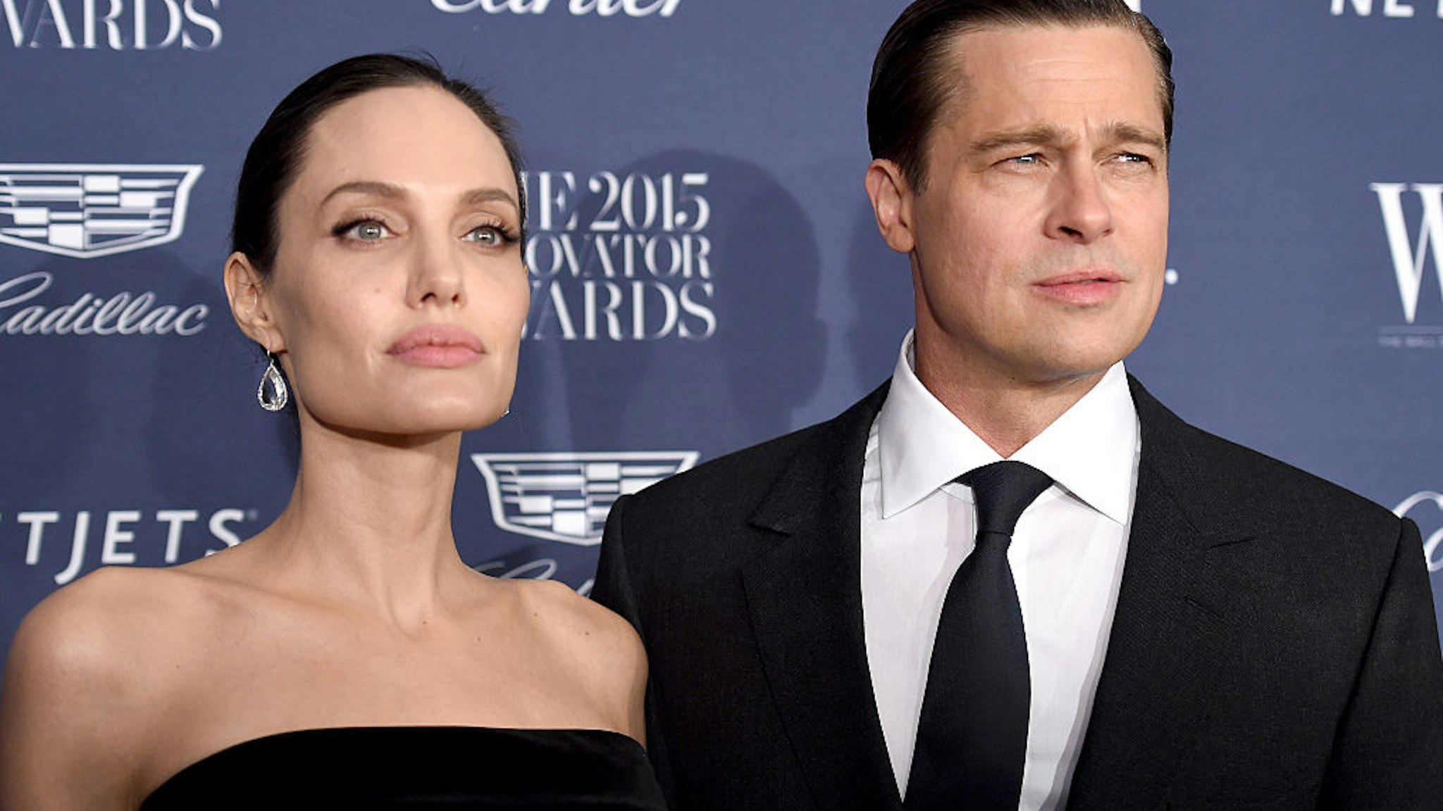 2015 Entertainment Innovator Angelina Jolie Pitt (L) and Brad Pitt attend the WSJ. Magazine 2015 Innovator Awards at the Museum of Modern Art on November 4, 2015 in New York City.
