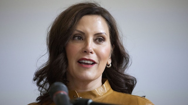 Michigan Governor Gretchen Whitmer announces new economic development projects at an event on October 5, 2022 in Grand Rapids, Michigan.