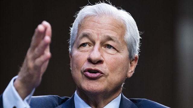 UNITED STATES - SEPTEMBER 22: Jamie Dimon, CEO of JPMorgan Chase, testifies during the Senate Banking, Housing, and Urban Affairs Committee hearing titled Annual Oversight of the Nations Largest Banks, in Hart Building on Thursday, September 22, 2022.