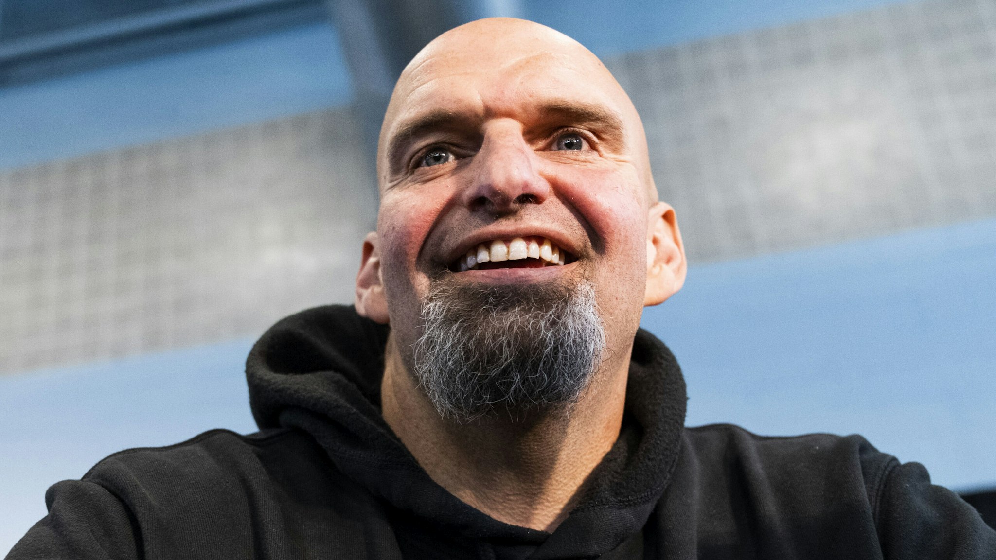 UNITED STATES - SEPTEMBER 24: Democratic candidate for U.S. Senate Lt. Gov. John Fetterman, D-Pa., greets supporters during a campaign rally at the Dorothy Emanuel Recreation Center in Philadelphia Pa., on Saturday, September 24, 2022.
