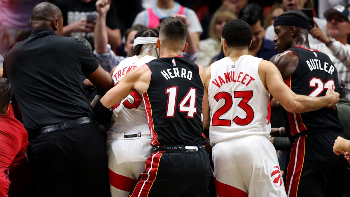 NBA Players Ejected After Taking Fight From Court Into The Stands