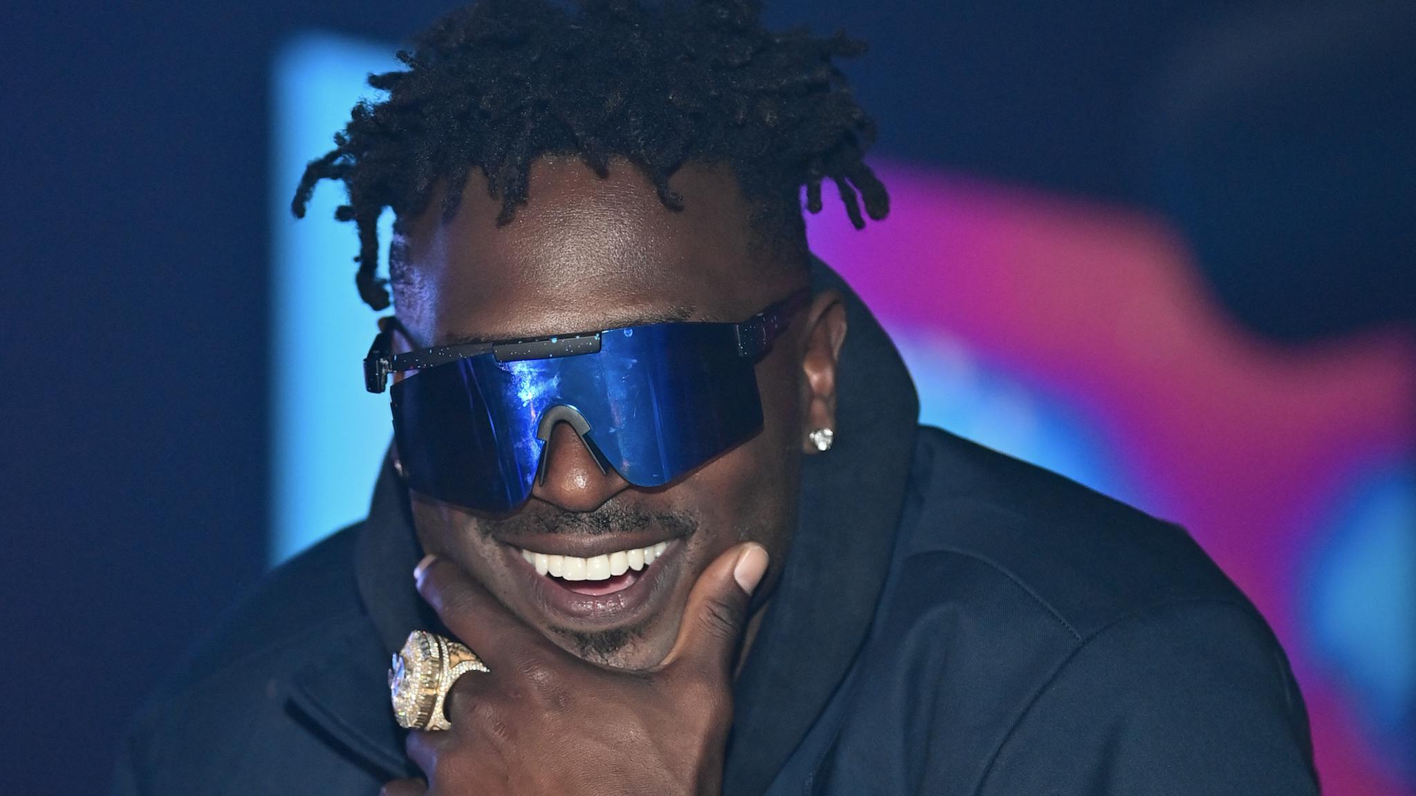 Antonio Brown ATLANTA, GA - MARCH 04: Antonio Brown attends a Party at Vision Lounge on March 4, 2022 in Atlanta, Georgia.