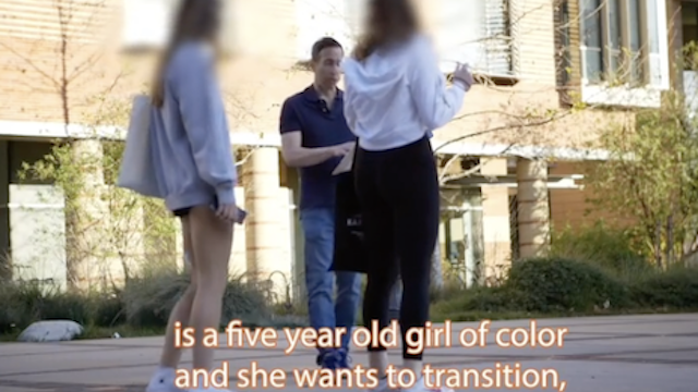 Ami Horowitz, who has made an art form out of man-on-the-street interviews, has a new video out that should scare you, assuming you don’t think gender-confused pre-schoolers should undergo sex changes.