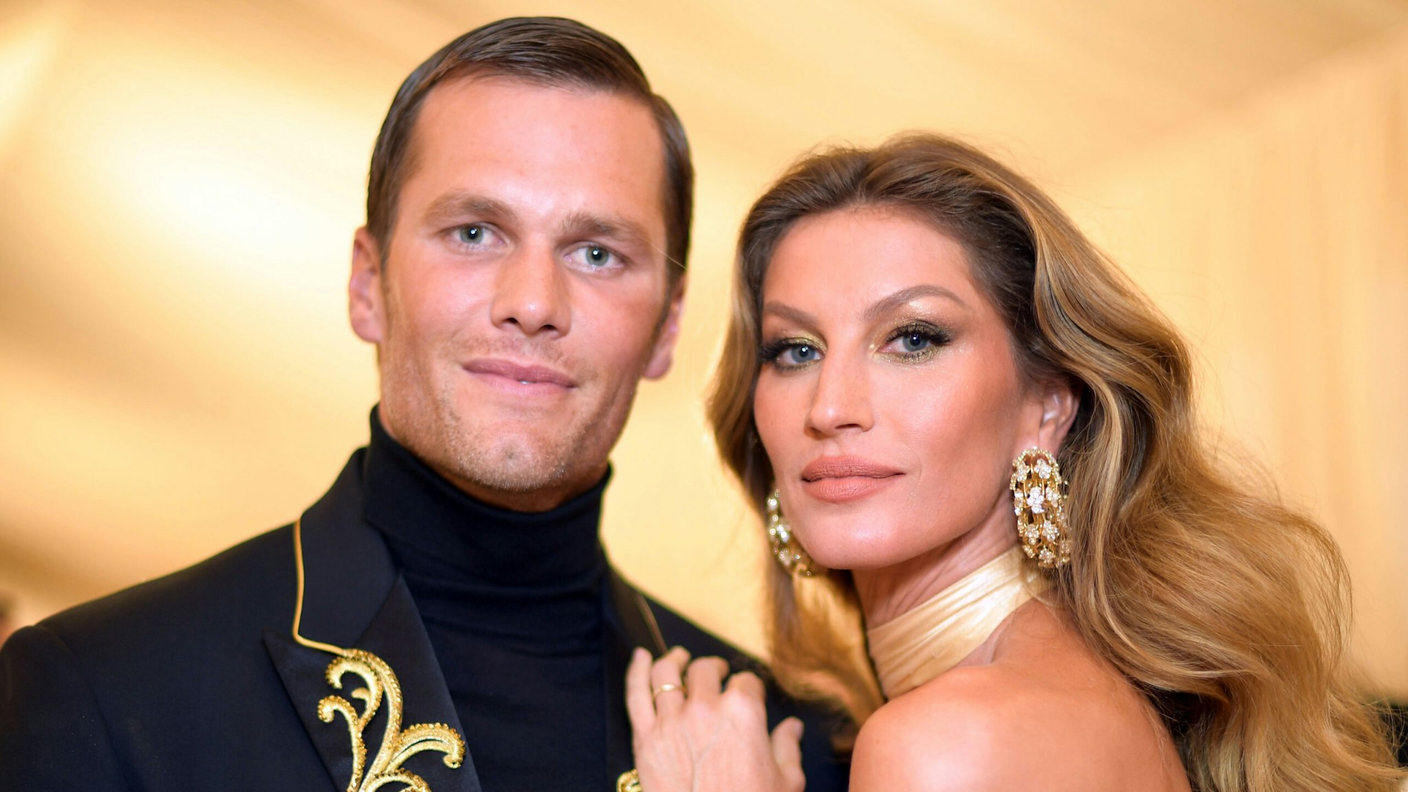 NEW YORK, NY - MAY 07: Tom Brady and Gisele Bundchen attend the Heavenly Bodies: Fashion &amp; The Catholic Imagination Costume Institute Gala at The Metropolitan Museum of Art on May 7, 2018 in New York City.