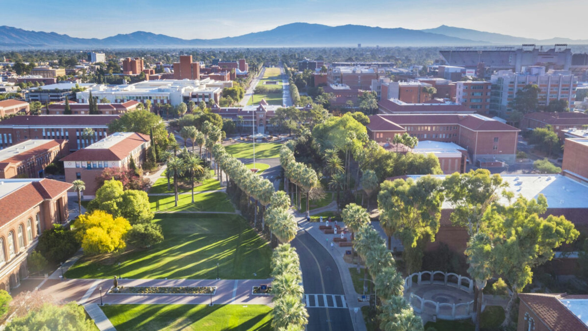 Aerial View of the University of Arizona, U of A