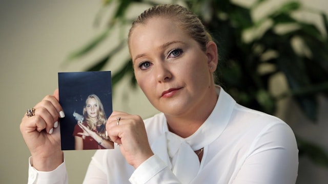 Another Kind of Justice Virginia Roberts holds a photo of herself at age 16, when she says Palm Beach multimillionaire Jeffrey Epstein began abusing her sexually. (Emily Michot/Miami Herald/Tribune News Service via Getty Images) Miami Herald / Contributor Emily Michot/Miami Herald/Contributor/Tribune News Service via Getty Images