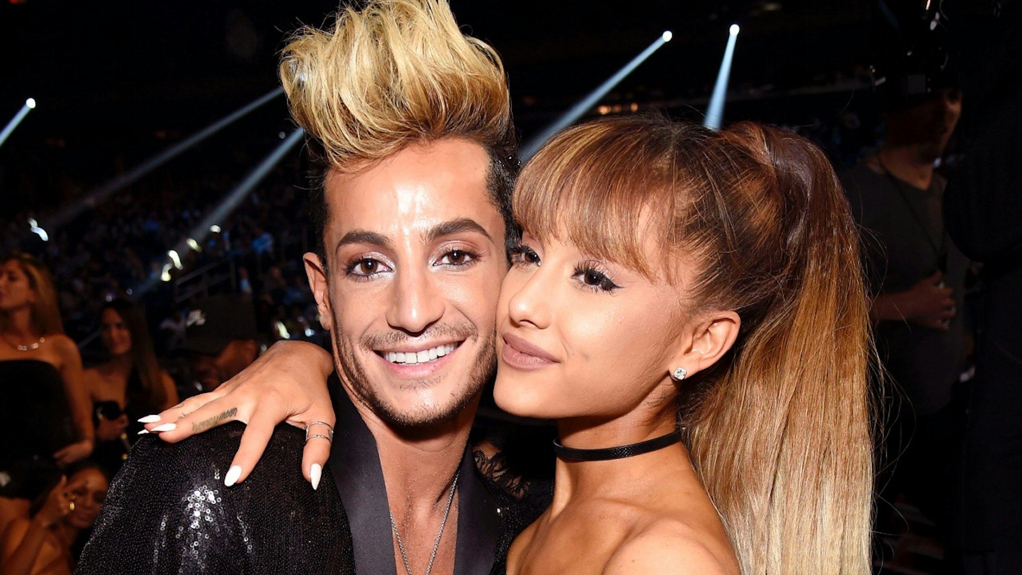 Frankie J. Grande (L) and Ariana Grande pose during the 2016 MTV Video Music Awards at Madison Square Garden on August 28, 2016 in New York City.