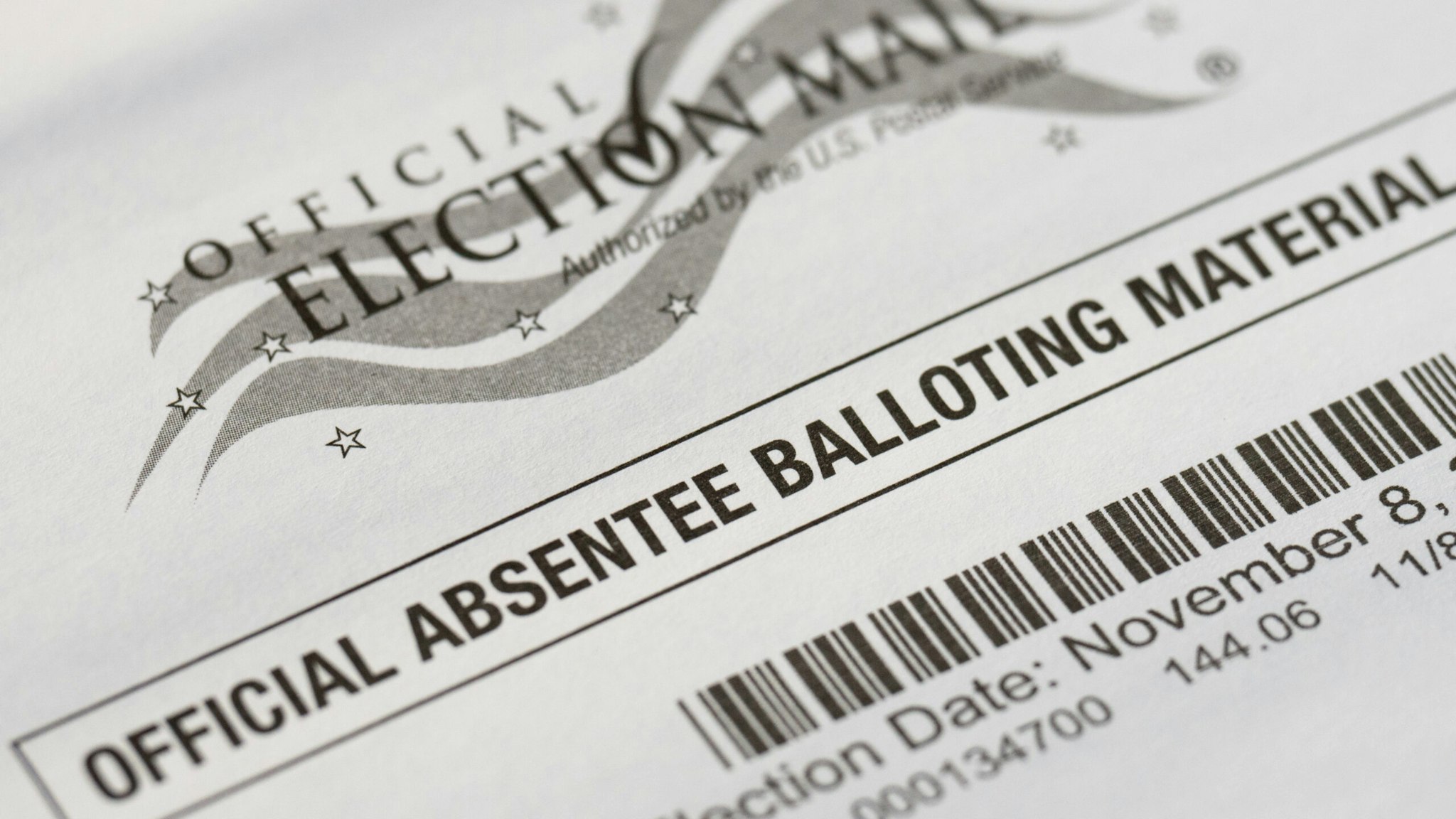 Official absentee ballot issued in Washington, DC on Tuesday, October 11, 2022.