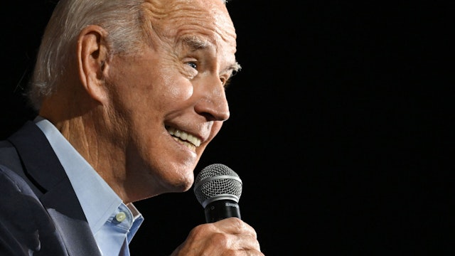 US President Joe Biden speaks during a rally for Democratic candidates, including New York Governor Kathy Hochul, at Sarah Lawrence College in Bronxville, New York, on November 6, 2022.