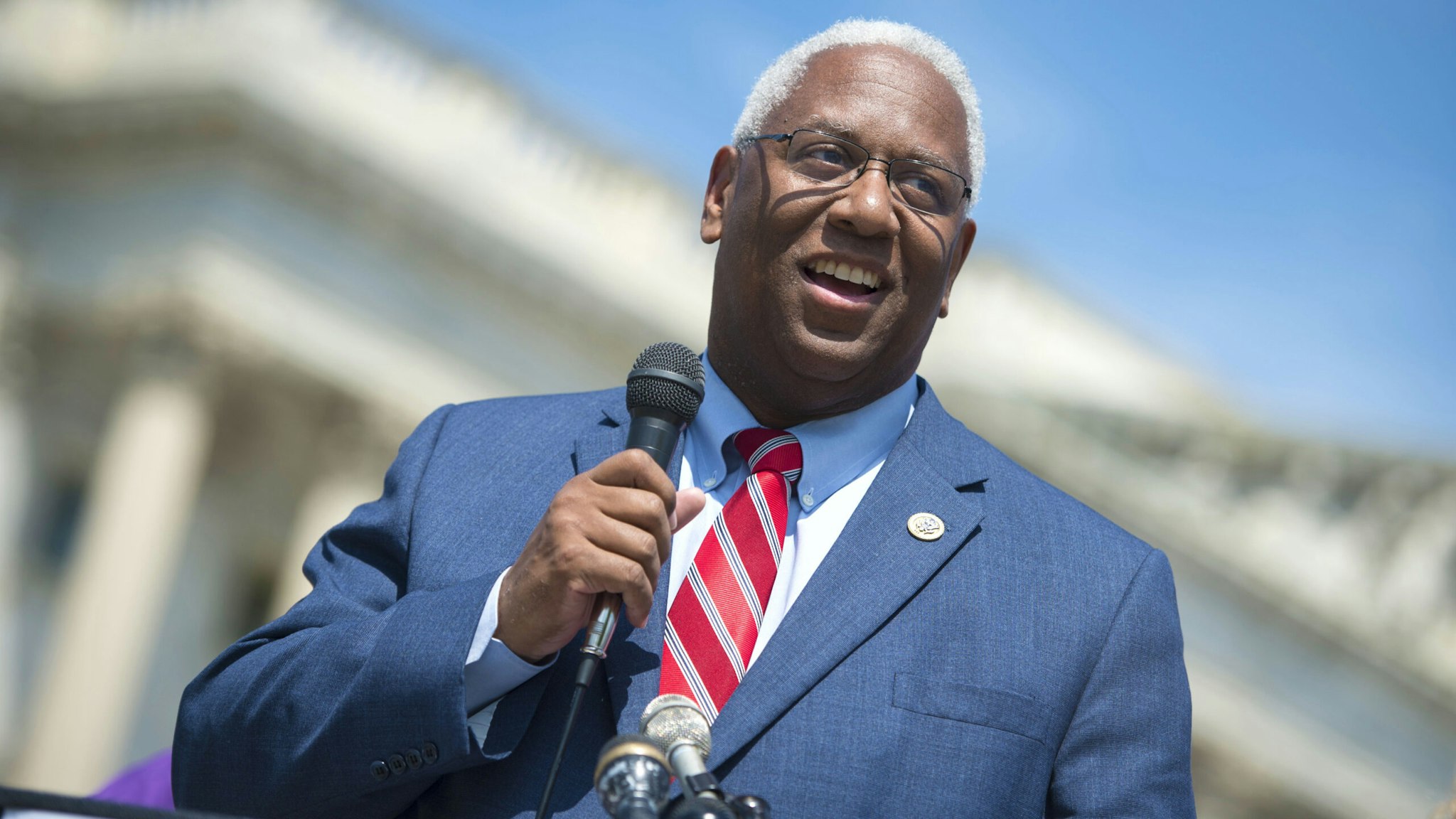 UNITED STATES - MAY 7: Rep. Donald McEachin, D-Va., holds a news conference with faith leaders to "urge lawmakers to reject proposed cuts to the Supplemental Nutrition Assistance Program (SNAP) in the Farm Bill" on Monday, May 7, 2018.