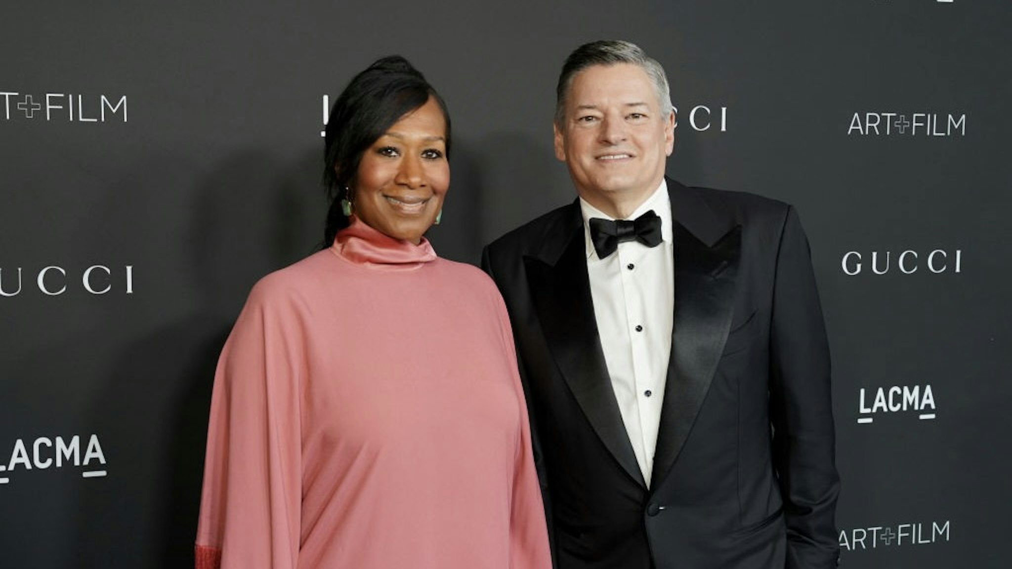 10th Annual LACMA ART+FILM GALA Honoring Amy Sherald, Kehinde Wiley, And Steven Spielberg Presented By Gucci - Red Carpet LOS ANGELES, CALIFORNIA - NOVEMBER 06: (L-R) Nicole Avant and Ted Sarandos attend the 10th Annual LACMA ART+FILM GALA honoring Amy Sherald, Kehinde Wiley, and Steven Spielberg presented by Gucci at Los Angeles County Museum of Art on November 06, 2021 in Los Angeles, California. (Photo by Presley Ann/Getty Images for LACMA) Presley Ann / Stringer via Getty Images
