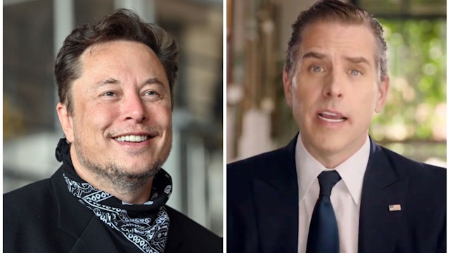 Elon Musk (L) - Patrick Pleul/picture alliance via Getty Images; Hunter Biden (R) - DNCC via Getty Images